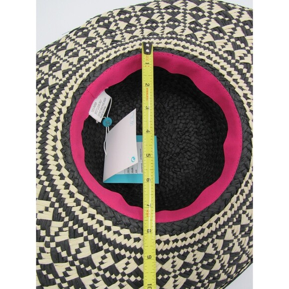 Shiraleah Chicago Contessa Sun Hat Womens Black Geometric Print Beach Vacation - Picture 2 of 13